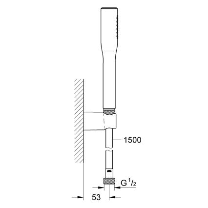 GROHE 27369000 - Sprchová súprava EUPHORIA COSMOPOLITAN STICK 1500 mm lesklý chróm
