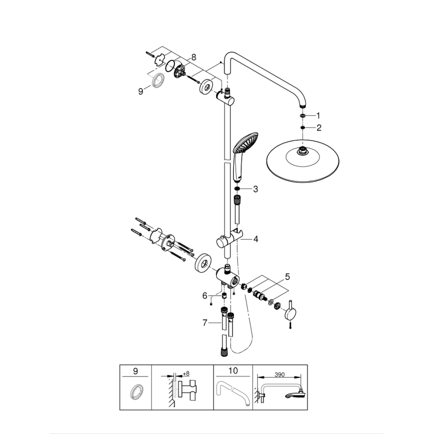 GROHE 27421002 - Sprchový systém EUPHORIA 260 lesklý chróm
