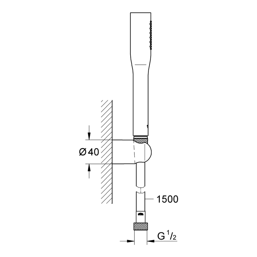 GROHE 27459000 - Sprchový set VITALIO GET STICK 1500 mm lesklý chróm