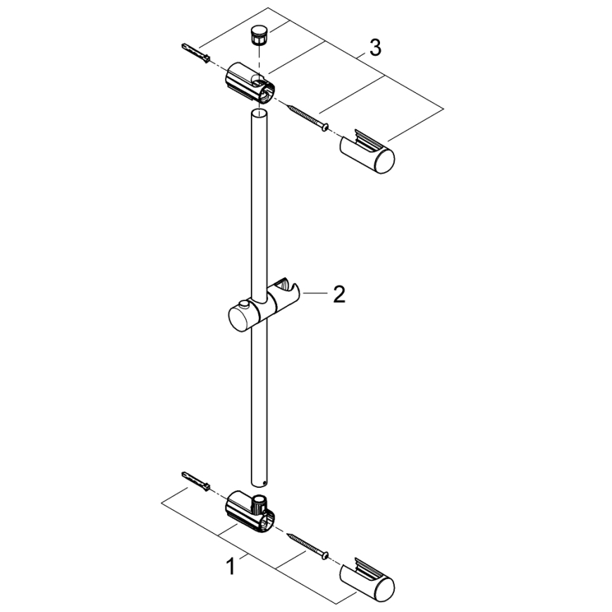 GROHE 27499000 - Sprchová tyč EUPHORIA 600 mm, lesklý chróm