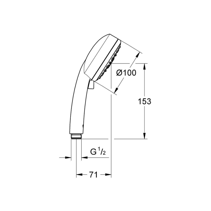 GROHE 27575002 - Ručná sprcha TEMPESTA COSMOPOLITAN 100 4” lesklý chróm