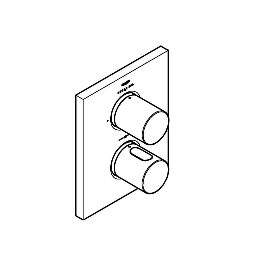 GROHE 27618000 - Termostatická krytka GROHTHERM F lesklý chróm