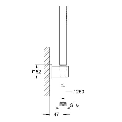GROHE 27703000 - Sprchový set VITALIO START 100 1 prúd 1250 mm lesklý chróm