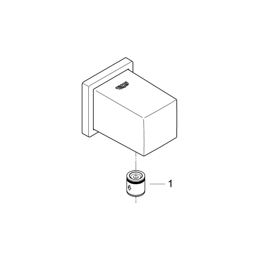GROHE 27704000 - Nástenné kolienko EUPHORIA CUBE 12” lesklý chróm