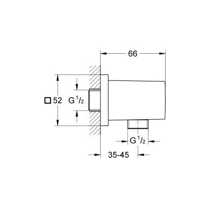 GROHE 27704000 - Nástenné kolienko EUPHORIA CUBE 12” lesklý chróm