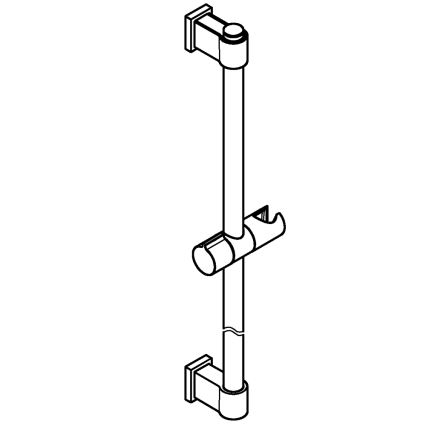 GROHE 277242431 - Sprchová tyč VITALIO UNIVERSAL 600 mm čierna