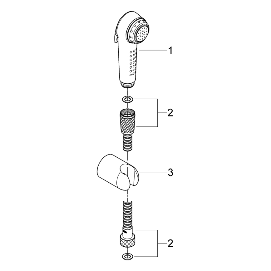GROHE 27812IL1 - Ručná bidetová sprška TEMPESTA-F 1250 mm lesklý chróm