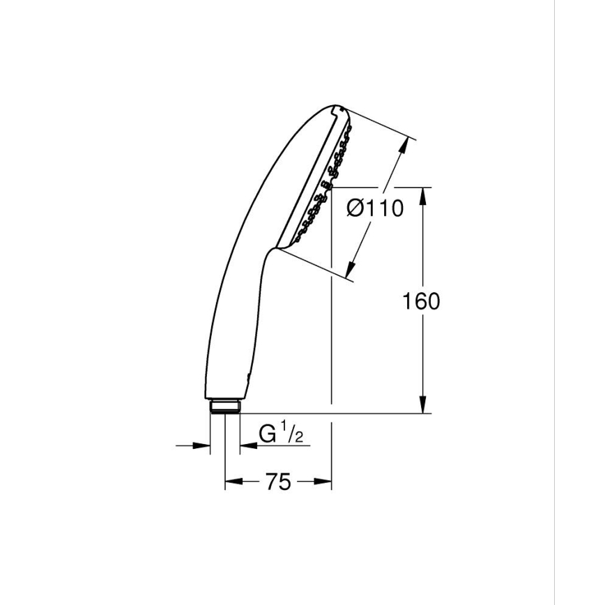 GROHE 27940001 - Ročna prha VITALIO START 110, visokosijajni krom
