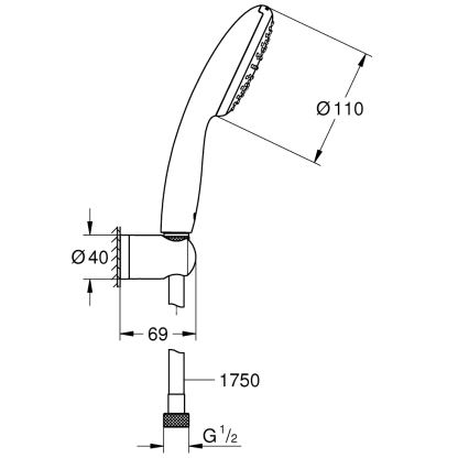 GROHE 27944001 - Sprchová súprava VITALIO START 110 110 mm lesklý chróm