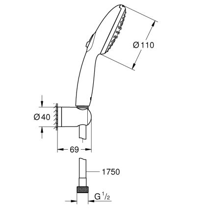GROHE 27950001 - Sprchový set VITALIO START 110 lesklý chróm