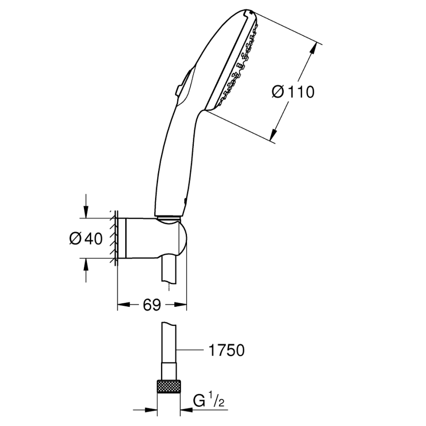 GROHE 27950001 - Sprchový set VITALIO START 110 lesklý chróm