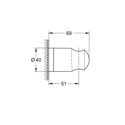 GROHE 27958001 - Nástenný držiak na sprchu VITALIO UNIVERSAL lesklý chróm