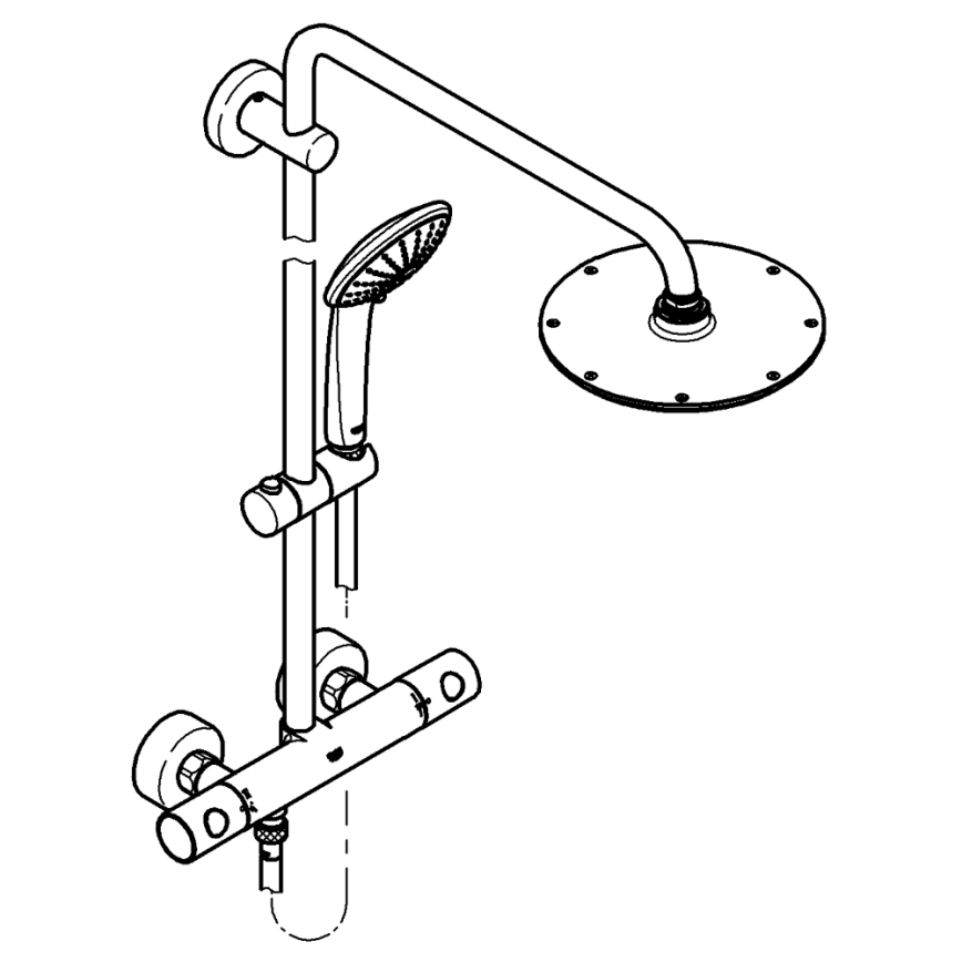 GROHE 27964000 - sprchový systém EUPHORIA 210 mm, lesklý chróm