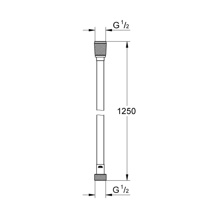 GROHE 28362A00 - Sprchová hadica SILVERFLEX 1250 mm grafitová