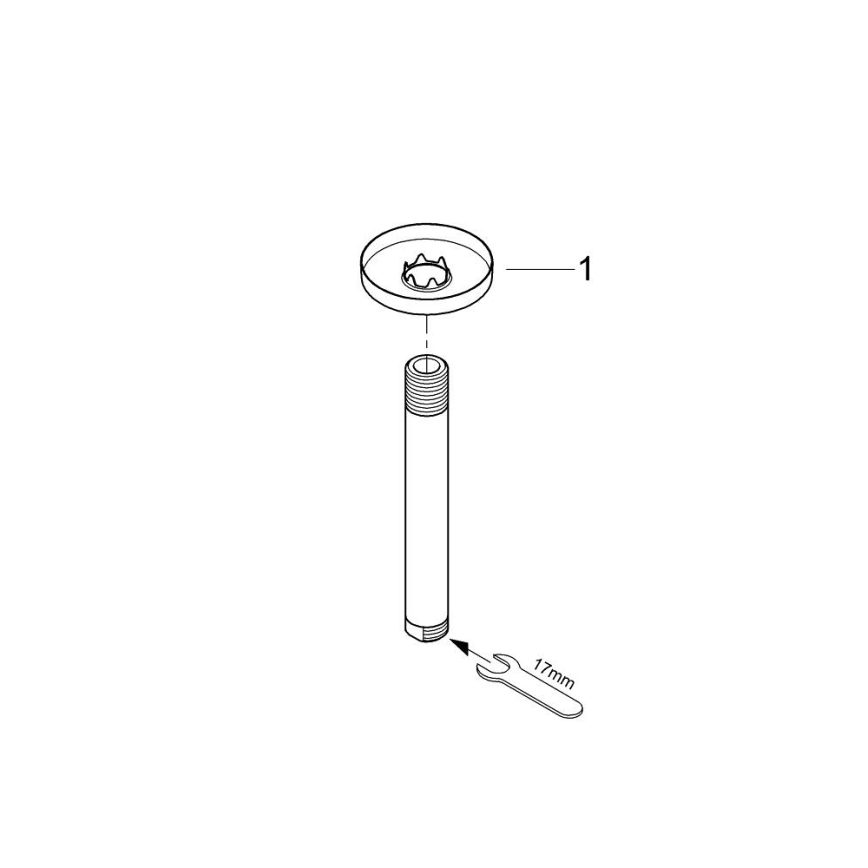 GROHE 28724000 - sprchové rameno RAINSHOWER 142 mm, lesklý chróm