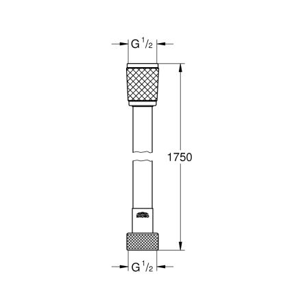 GROHE 287422432 - Sprchová hadica VITALIOFLEX TREND 1750 mm čierna