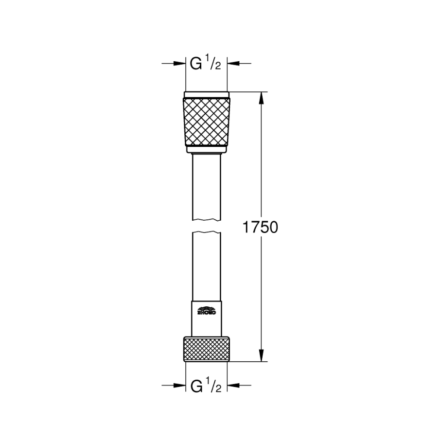 GROHE 287422432 - Sprchová hadica VITALIOFLEX TREND 1750 mm čierna