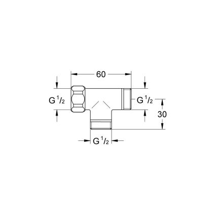 GROHE 28874000 - T-kus DN 15 lesklý chróm