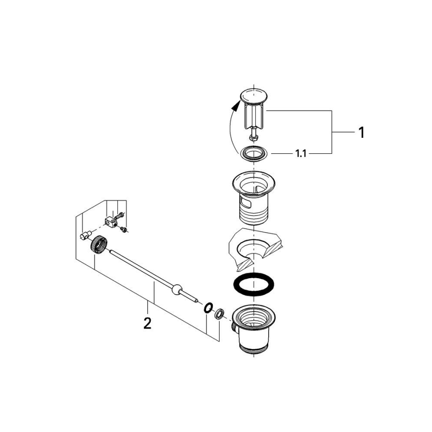 GROHE 28910000 - Odtoková garnitúra 1 14” lesklý chróm