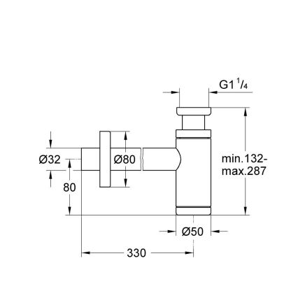 GROHE 28912DL0 - sifón DN 32, bronzový