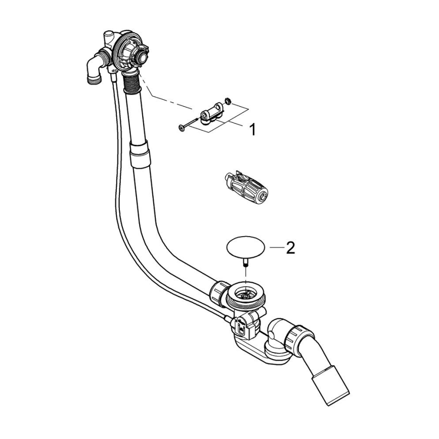 GROHE 28990000 - vaňová súprava na napúšťanie, odtok a prepad TALENTOFILL, chróm