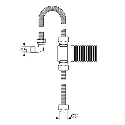 GROHE 28995000 - Pripojovacia súprava TALENTOFILL DN 20 lesklý chróm