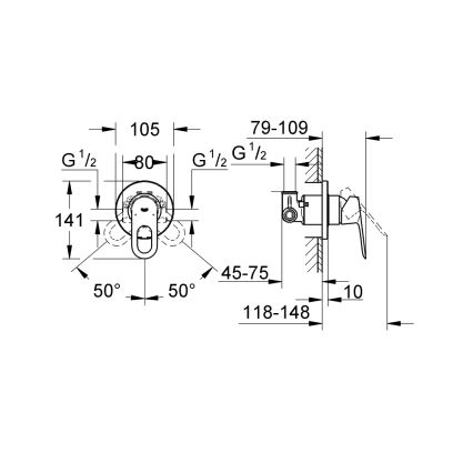 GROHE 29042000 - Sprchová batéria BAULOOP lesklý chróm