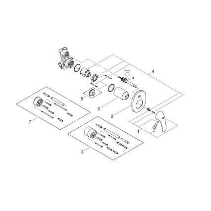 GROHE 29043000 - Vaňová batéria EUROCUBE lesklý chróm