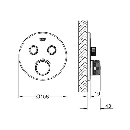 GROHE 29119AL0 - Termostat GROHTHERM SMARTCONTROL, grafitový