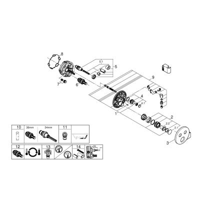 GROHE 29120000 - Termostatická podomietková sprchová batéria GROHTHERM SMARTCONTROL + držiak, chróm
