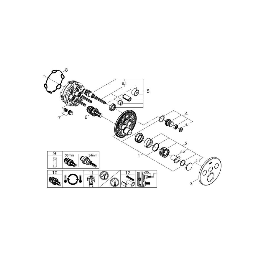 GROHE 29121AL0 - Termostatska baterija GROHTHERM SMARTCONTROL grafit