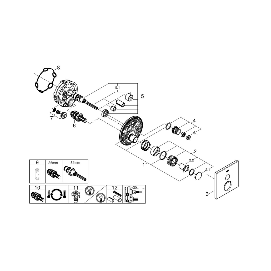 GROHE 29123000 - Termostatická sprchová batéria GROHTHERM SMARTCONTROL chróm