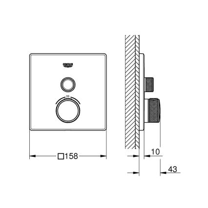 GROHE 29123000 - Termostatická sprchová batéria GROHTHERM SMARTCONTROL chróm
