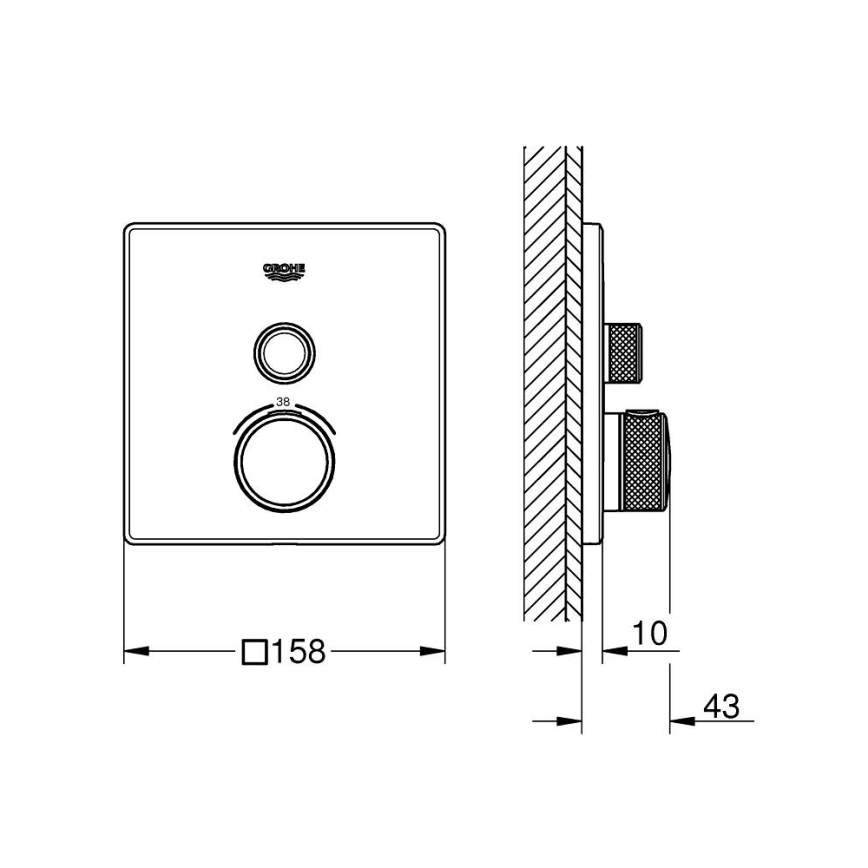 GROHE 29123000 - Termostatická sprchová batéria GROHTHERM SMARTCONTROL chróm