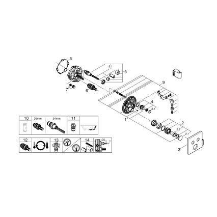 GROHE 29125000 - Termostatická vaňová batéria GROHTHERM SMARTCONTROL chróm