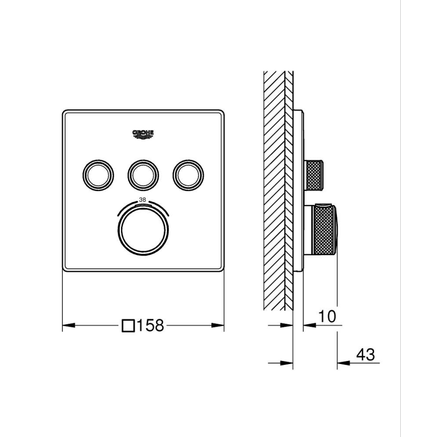 GROHE 29126000 - Termostatická batéria GROHTHERM SMARTCONTROL, lesklý chróm