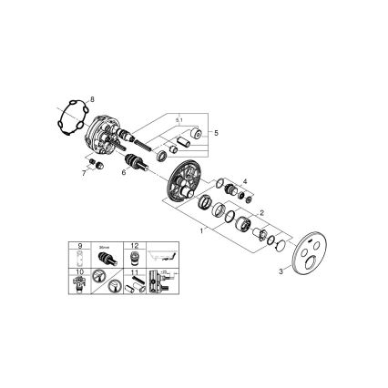 GROHE 29145000 - Krytka podomietkovej batérie SMARTCONTROL lesklý chróm