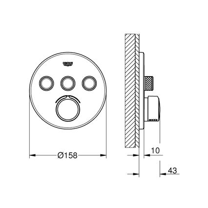 GROHE 29146000 - Batéria SMARTCONTROL lesklý chróm