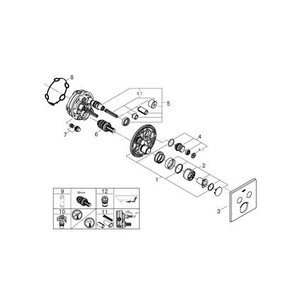 GROHE 29148000 - Krytka podomietkovej batérie SMARTCONTROL, lesklý chróm