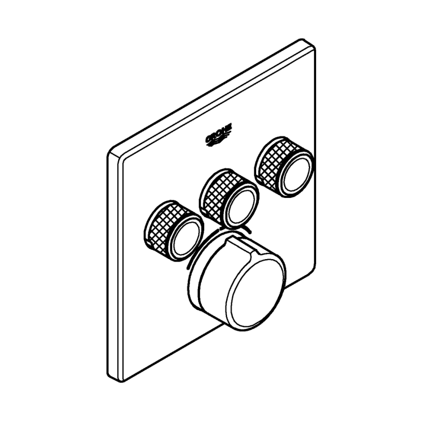 GROHE 29149000 - Krytka podomietkovej batérie SMARTCONTROL 158 × 158 mm chróm