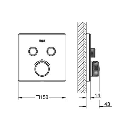GROHE 29156LS0 -Termostat pre podomietkovú inštaláciu GROHTHERM SMARTCONTROL biela