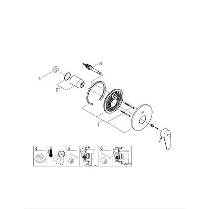 GROHE 29190001 - Vaňová batéria BAUEDGE DN 15 lesklý chróm