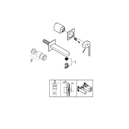 GROHE 29306003 - Umývadlová batéria PLUS 203 mm, lesklý chróm