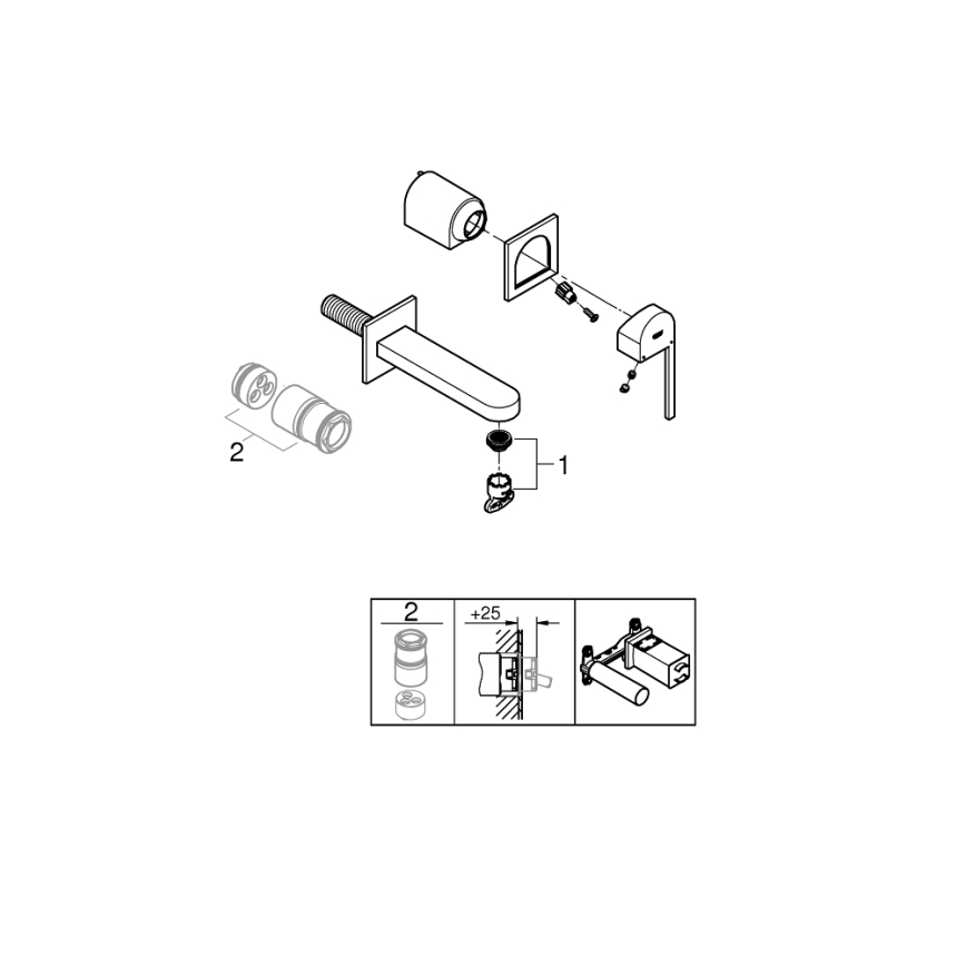 GROHE 29306003 - Umývadlová batéria PLUS 203 mm, lesklý chróm