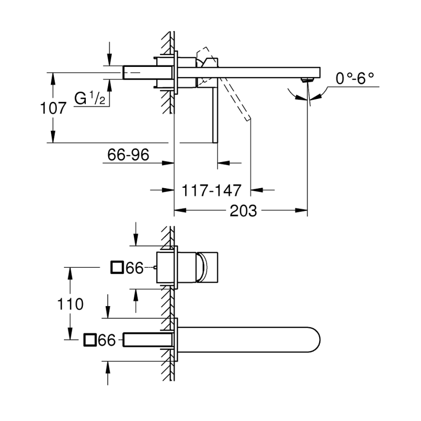 GROHE 29306003 - Umývadlová batéria PLUS 203 mm, lesklý chróm