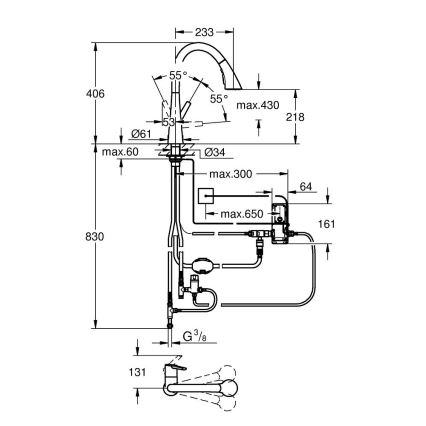GROHE 30219002 - Elektronická drezová batéria ZEDRA TOUCH lesklý chróm