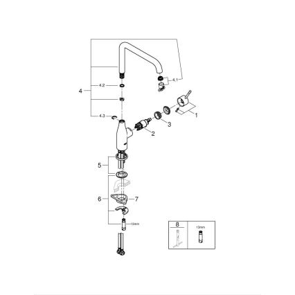 GROHE 30269000 - Drezová batéria ESSENCE 292 mm, lesklý chróm