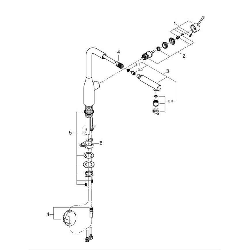 GROHE 30270DC0 - Drezová batéria ESSENCE nerez