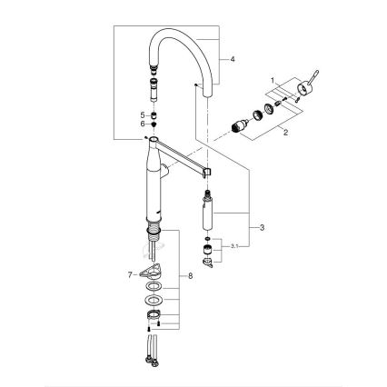 GROHE 30294A00 - Drezová batéria ESSENCE grafit