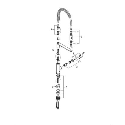 GROHE 30361000 - Drezová batéria GET 455 mm lesklý chróm